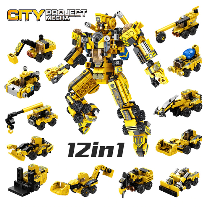 [판로스] 시티 프로젝트 로봇시리즈 12 in 1 블럭 633008
